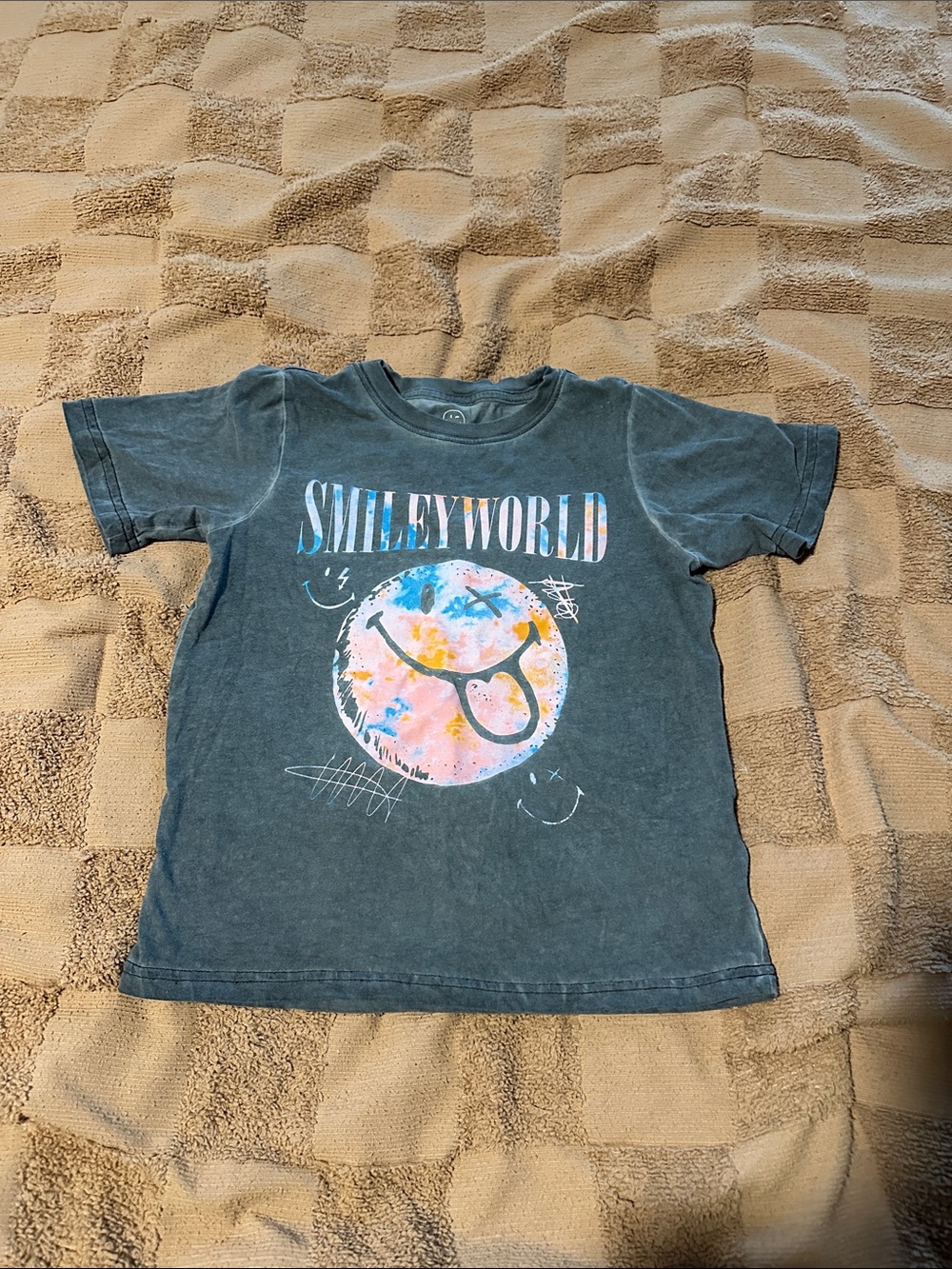 Kids Graphic Tee - Washed Charcoal